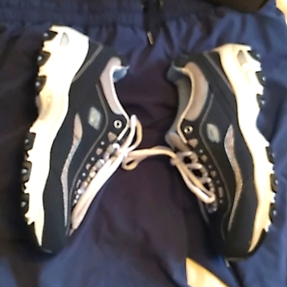 NIB Women's Skechers D'Lites blue and white WIDE shoes size 6.5 💢WIDE💢 - Picture 4 of 10